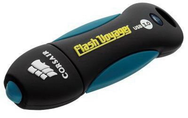 CORSAIR FLASH VOYAGER USB 3.0 128 GB, USB STICK READ 128GB: 190MB / S, WRITE: 60MB / S USB 3.0 / USB 3.1  GEN 1  BLACK / BLUE