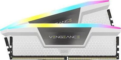Corsair Vengeance RGB 64GB DDR5 RAM με 2 Modules (2x32GB) και Ταχύτητα 6000