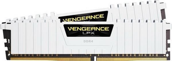 CORSAIR DIMM 16 GB DDR4-3200 KIT, MEMORY 16 GB 2 CL16 18-18-36 PIECE OF WHITE, CMK16GX4M2B3200C16W, VENGEANCE LPX