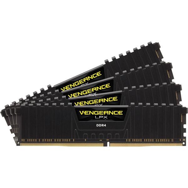 CORSAIR DIMM 32 GB DDR4-3200 QUAD-KIT, MEMORY, 32 GB OF 18-18-36 CL16 4 PIECES CMK32GX4M4Z3200C16, VENGEANCE LPX