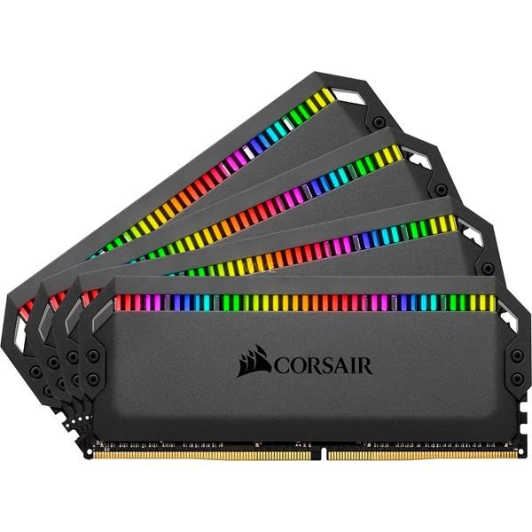 CORSAIR DIMM 32GB DDR4-3200 QUAD KIT, RAM BLACK, CMT32GX4M4Z3200C16, DOMINATOR PLATINUM RGB