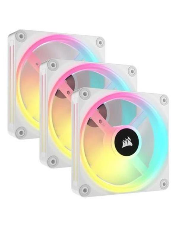 CORSAIR ICUE LINK QX120 RGB 120-MM-PWM-STARTER-KIT – White - CO-9051006-WW