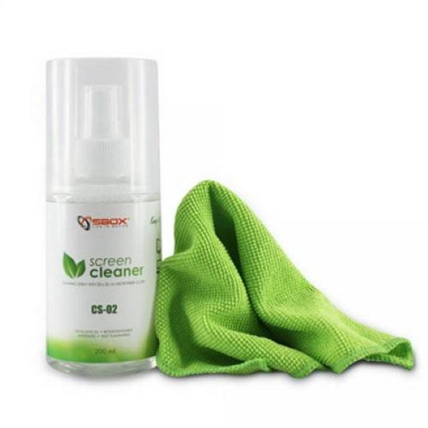 SBOX SCREEN CLEANER WITH CLOTH 200ML