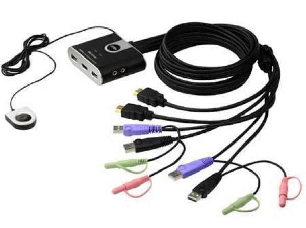 ATEN KVM 2PORT HDMI/USB ΜΕ ΗΧΟ ΕΝΣΩΜ.ΚΑΛ