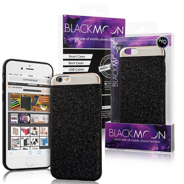 BLACKMOON BACK CASE GLOSSY IPHONE 7 PLUS/8 PLUS BLACK