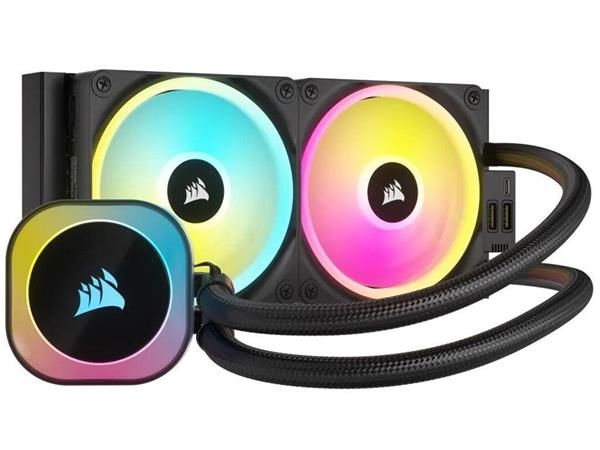 Corsair Cpu Cooler Icue Link H100I Rgb 240Mm Liquid - Black Cw-9061001-Ww