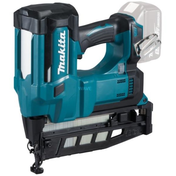 MAKITA CORDLESS FINISHING NAILER DBN600Z, 18 VOLT BLUE - BLACK, WITHOUT BATTERY AND CHARGER