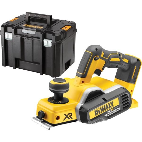 DEWALT CORDLESS PLANER DCP580NT, 18 VOLT, ELECTRIC PLANER YELLOW - BLACK, T STAK BOX VI WITHOUT BATTERY AND CHARGER