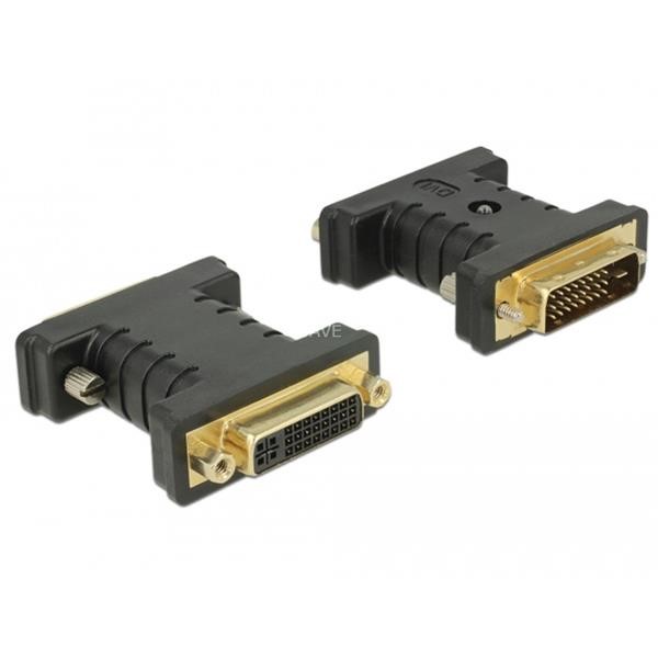 DELOCK ADAPTER DVI 24 - 1 MALE> DVI 24 - 5 FEMALE, EDID EMULATOR BLACK