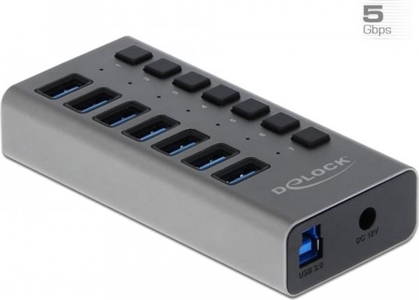 DELOCK EXT. SS USB HUB 7PORTS 63669