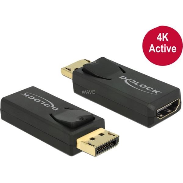 DELOCK ADAPTER DISPLAYPORT TO HDMI 1.2 BLACK