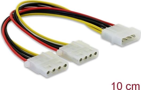 DeLOCK power adapter 4-Pin [IDE] plug on 2x 4-Pin [IDE] socket, Y cable 11CM