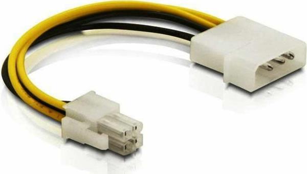 DELOCK POWER MOLEX 4P ST.>P4 PIN ST 15CM