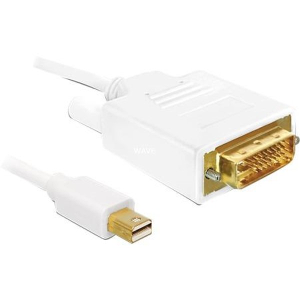 DELOCK MINI DISPLAYP - DVI 24 - 1 2M CABLE WHITE, 2 METERS