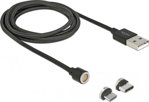 DELOCK MAGNET. USB SET F. USB C BK 1,1M DATEN- UND LADEKABELSET