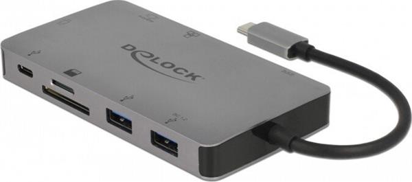 DELOCK USB-C DOCKINGS. 4K HDMI/VGA/SD/USB 3.1/LAN/PD 3.0
