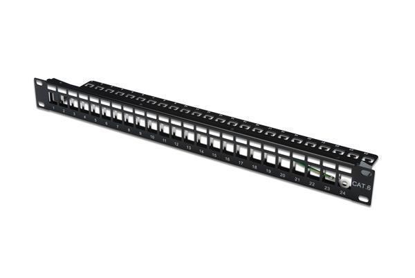 DIGITUS KEYSTONE PATCHPANEL 1U 24P.ΜΕ ΣΤΗΡΙΓΜΑ ΜΕ ΓΕΙΩΣΗ