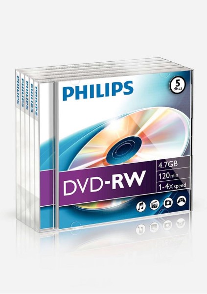 PHILIPS DVD-RW 4X JC 4.7GB PHI 5ST