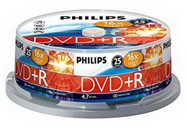 PHILIPS DVD+R 16X SP 4.7GB PHI 25ST