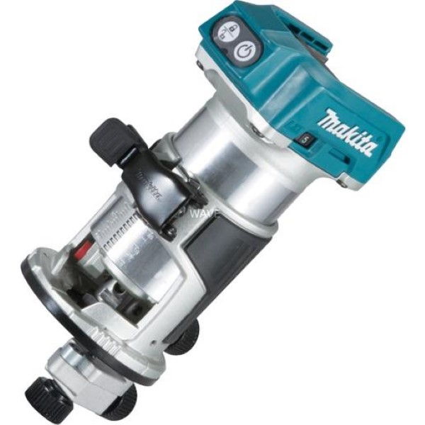 MAKITA CORDLESS MULTIFUNCTION ROUTER DRT50ZJX2, 18 VOLT, MILLING MACHINE BLUE - SILVER, WITHOUT BATTERY AND CHARGER