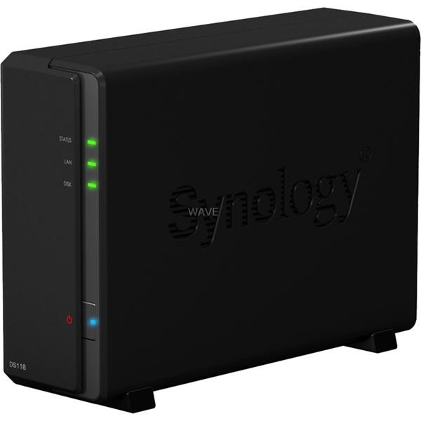 SYNOLOGY DS118, NAS WITHOUT HD 10 100 1000 MBIT S WITHOUT RAID BLACK DS118