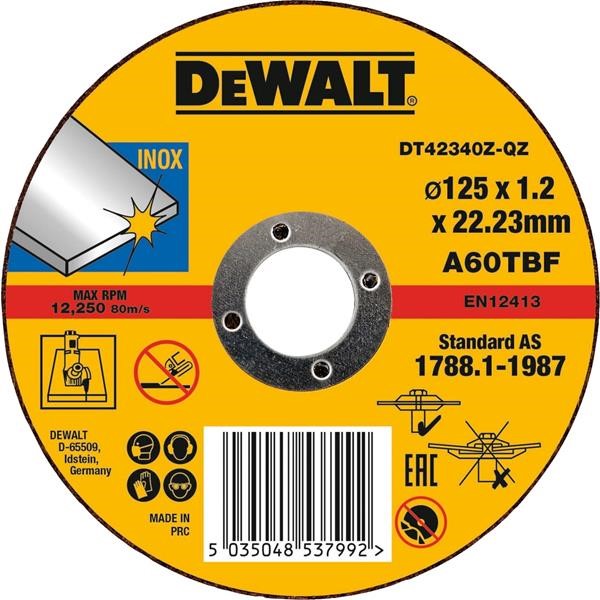 DEWALT CUTTING DISC DT42340Z STAINLESS STEEL 125MM