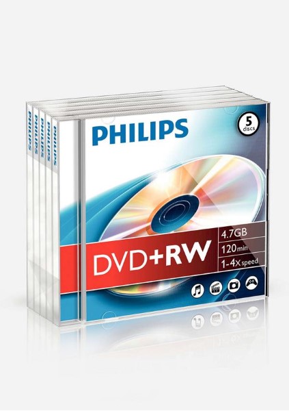 PHILIPS DVD+RW 4X JC 4.7GB PHI 5ST