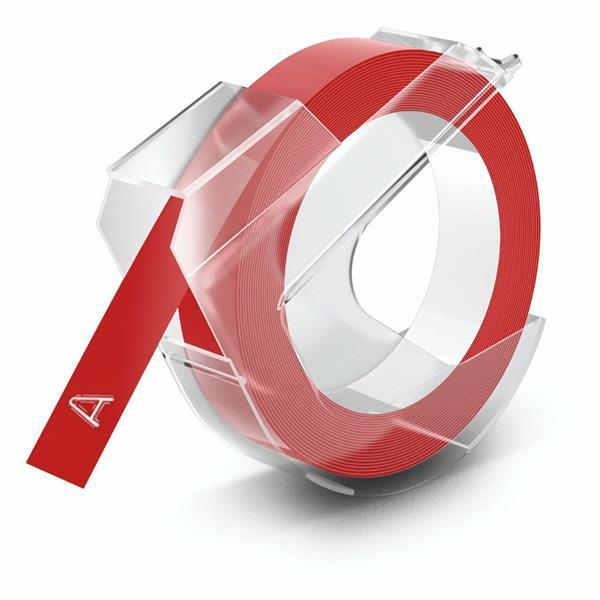 DYMO 3D LABEL TAPE 9 MM X 3 M PLASTIC GLOSSY RED