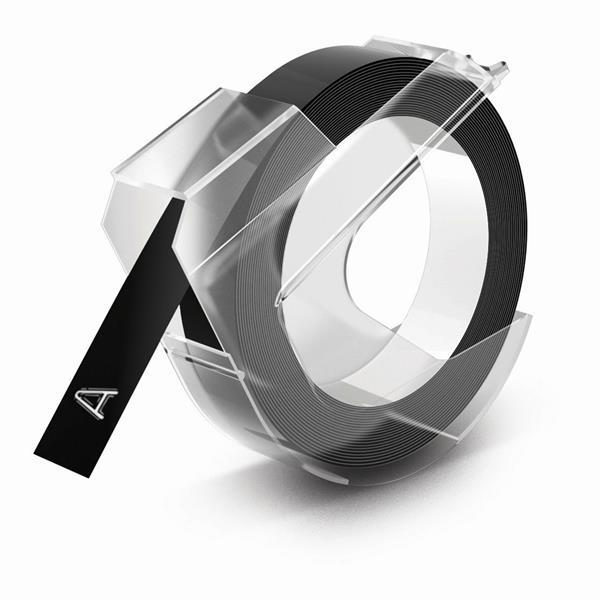 DYMO 3D LABEL TAPE 9 MM X 3 M PLASTIC GLOSSY BLACK