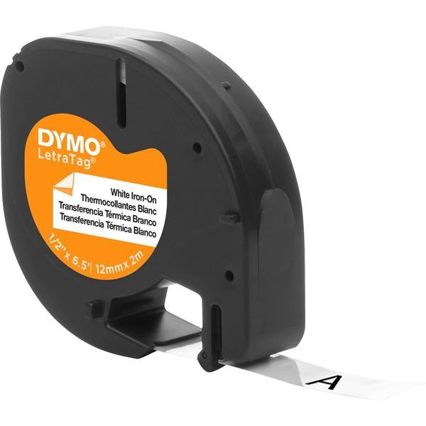 DYMO LETRATAG IRON-ON WHITE 12 MM X 2 M