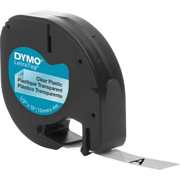 DYMO LETRATAG BAND PLASTIK TRANSPARENT 12 MM X 4 M