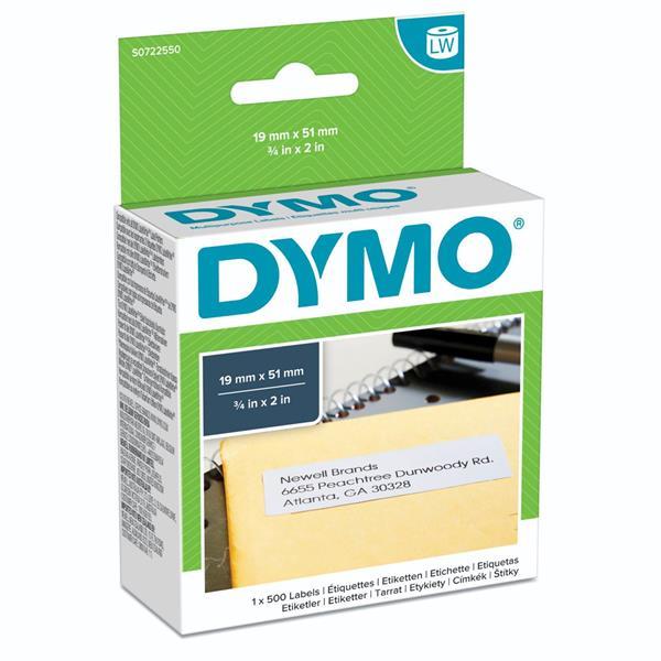 DYMO REMOVABLE MULTI PURPOSE 19MM X 51MM 1 X 500 PCS    11355