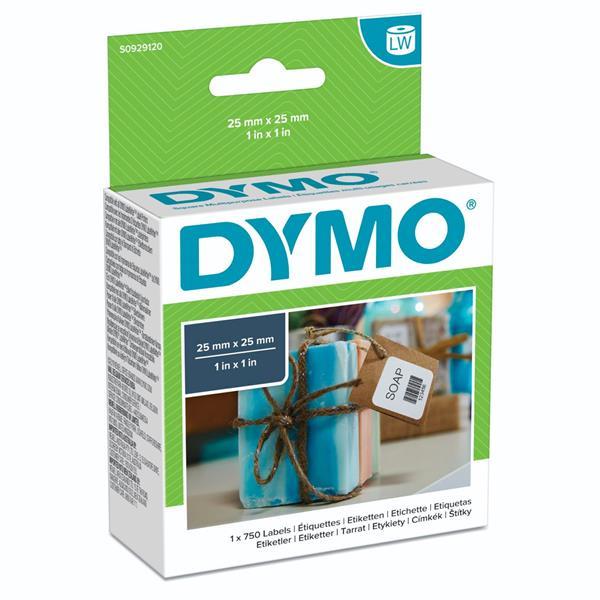 DYMO SQUARE MULTIPURPOSE LABELS 25 X 25 MM, 750 PCS.