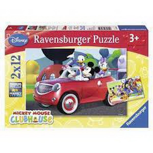 RAVENSBURGER PUZZLE - MICKEY MOUSE CLUBHOUSE : MICKEY, MINNIE & FRIENDS (2X12PCS.) (07565)