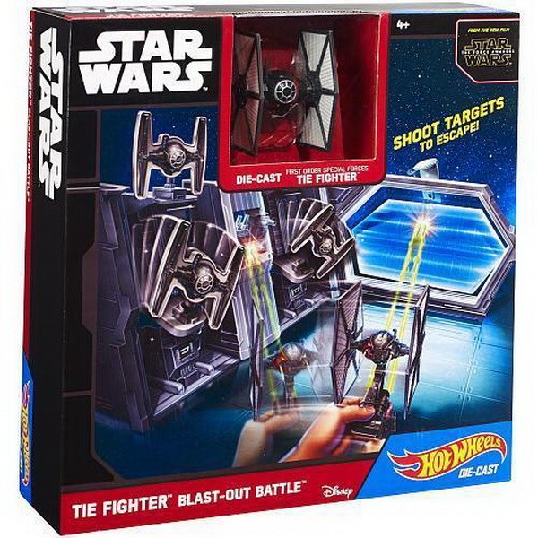HOT WHEELS STAR WARS THE FORCE AWAKENS SPACE STATION - TIE FIGHTER BLAST-OUT BATTLE (CMT37)
