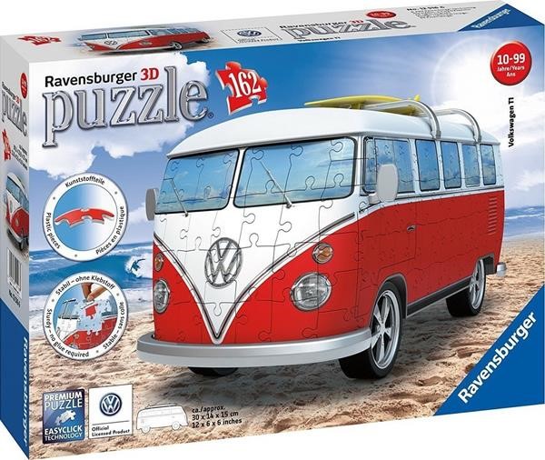 RAVENSBURGER 3D PUZZLE VW BUS T1 SURFER EDITION 162PCS  12516