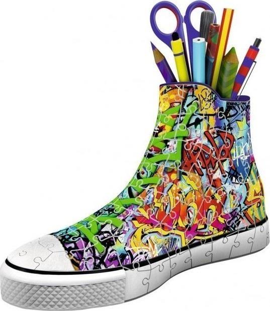 RAVENSBURGER - 3D PUZZLE 108 PCS SNEAKER GRAFFITI PEN HOLDER WITH CANDLE  12535