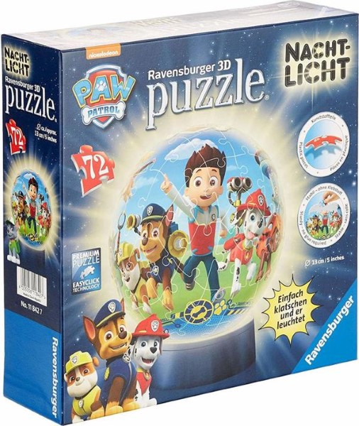 RAVENSBURGER PAW PATROL - 3D PUZZLE ΜΠΑΛΑΛΑΜΠΑ ΤΡΕΛΑ 72 ΤΕΜ.  11842