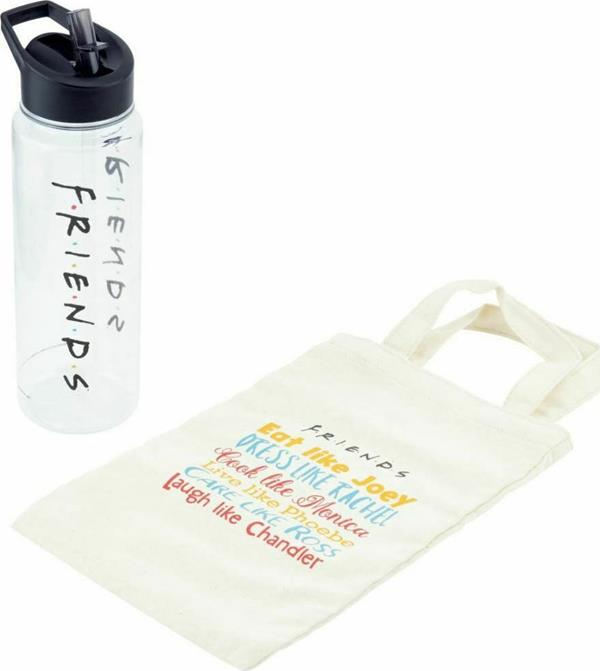 PALADONE FRIENDS WATER BOTTLE AND TOTE GIFT SET  PP8203FR