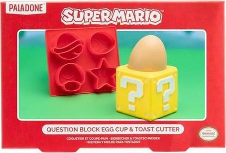 PALADONE SUPER MARIO: QUESTION BLOCK EGG CUP & TOAST CUTTER  PP8378NN