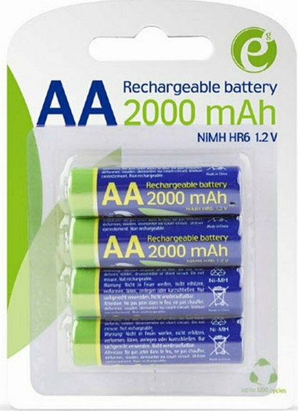 ENERGENIE RECHARGEABLE AA INSTANT BATTERIES READY TO USE 2000MAH 4PCS BLISTER
