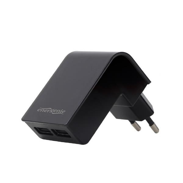 ENERGENIE 2-PORT UNIVERSAL CHARGER 2.1A BLACK