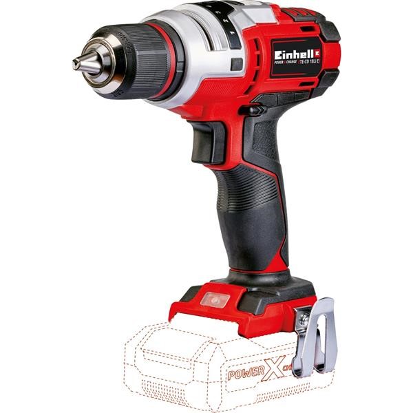 EINHELL CORDLESS DRILL TE-CD 18 LI E - SOLO RED - BLACK, WITHOUT BATTERY AND CHARGER