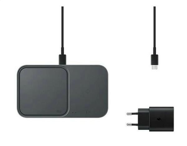 Samsung Ασύρματος Φορτιστής Qi Pad 15W Μαύρος Fast Wireless Duo Charger & Adapter EP-P5400BBEGEU