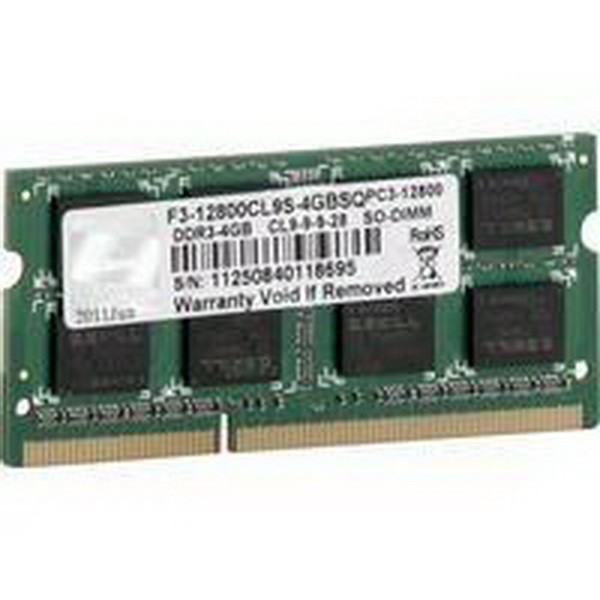 G.SKILL SO-DIMM 4 GB DDR3-1600, MEMORY 4 GB CL9 9-9-28 1-PIECE F3-12800CL9S 4GBSQ, SQ SERIES, LITE RETAIL