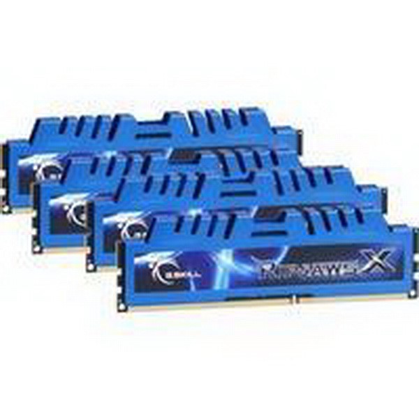 G.SKILL DIMM 32 GB DDR3-1600 QUAD-KIT, MEMORY 32 GB CL9 9-9-24 4-PIECE F3-1600C9Q 32GXM, RIPJAWSX SERIES, RETAIL