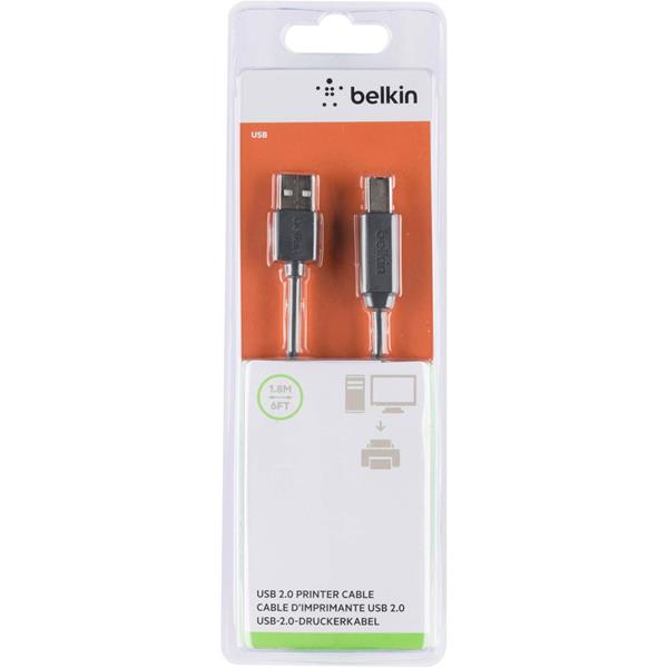 BELKIN USB 2.0 PREMIUM PRINTER CABLE, USB-A / USB-B, 1,8M, SW.