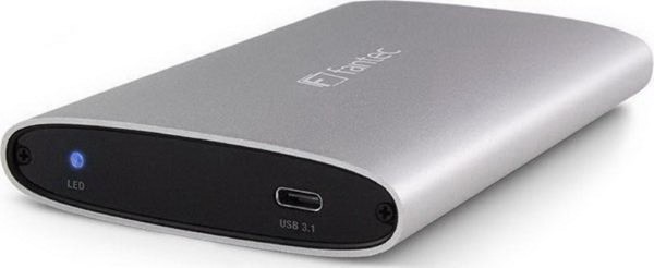 FANTEC ALU-25U31 SILVER 2,5  USB 3.1 TYPE C ALUMINIUM