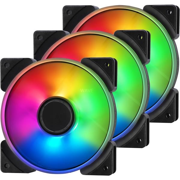 FRACTAL DESIGN PRISMA AL-12 3P ARGB, CASE FAN WHITE - TRANSPARENT, 3-PACK