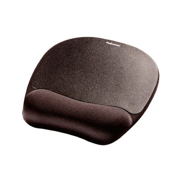 FELLOWES MEMORY FOAM WRIST SUPPORT WITH MOUSEPAD BL